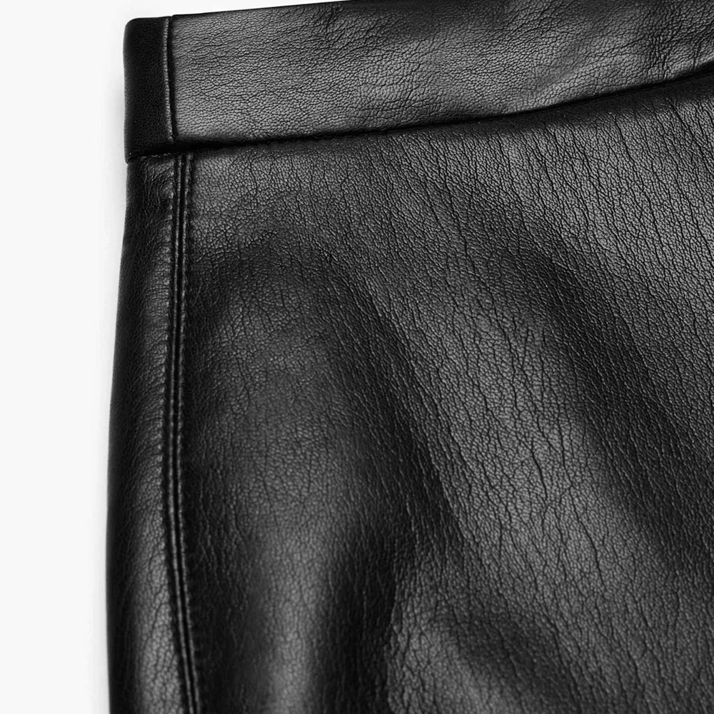 Wilfred High-waisted Vegan Leather mini skirt Size: 2 - Picture 8 of 16